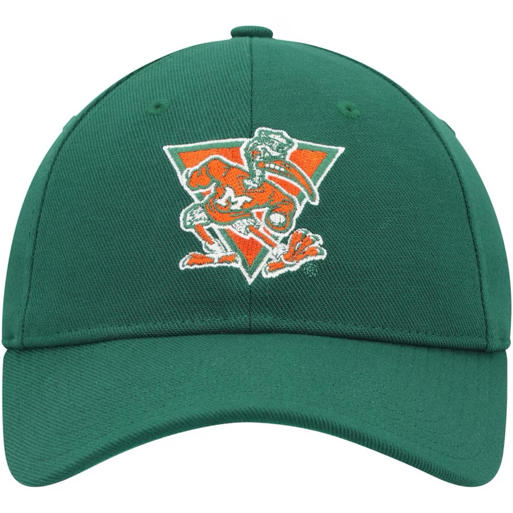 NEW Men's adidas Green Miami Hurricanes Vault Slouch Flex Hat Size L/XL